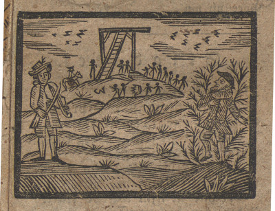ilustrace knihy Tobiáše Mouřenína Historia kratochvílná o jednom sedlském pacholku, dřevořez